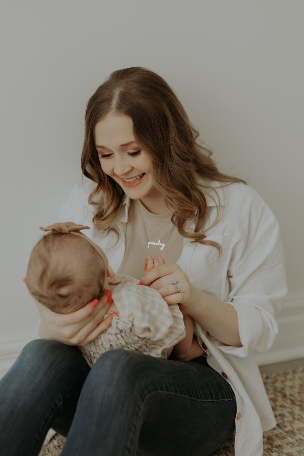 Mommy and newborn makeup  session